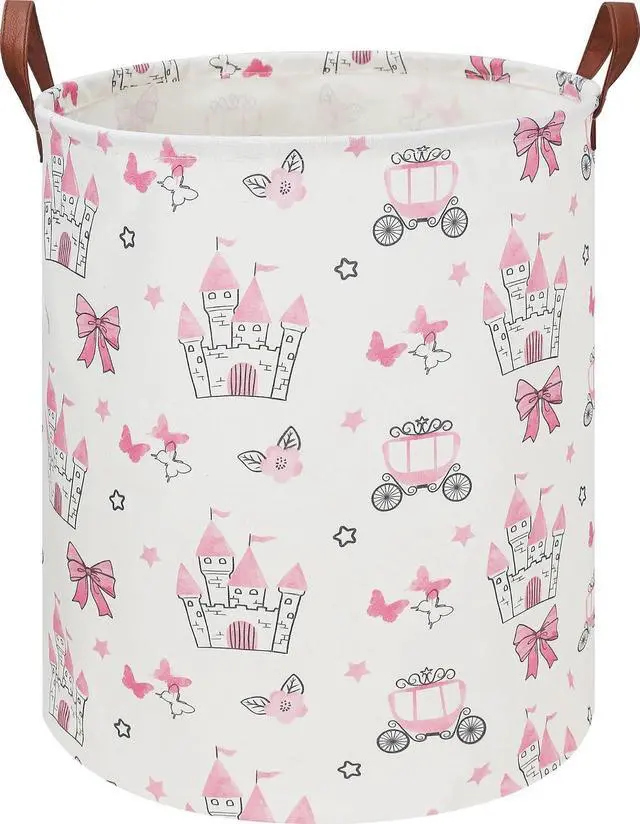 Main image of 19.7" Laundry Basket,Dirty Clothes Hamper,Waterproof Storage Bin,Room Decor,Gift Baskets(Pink Princess)