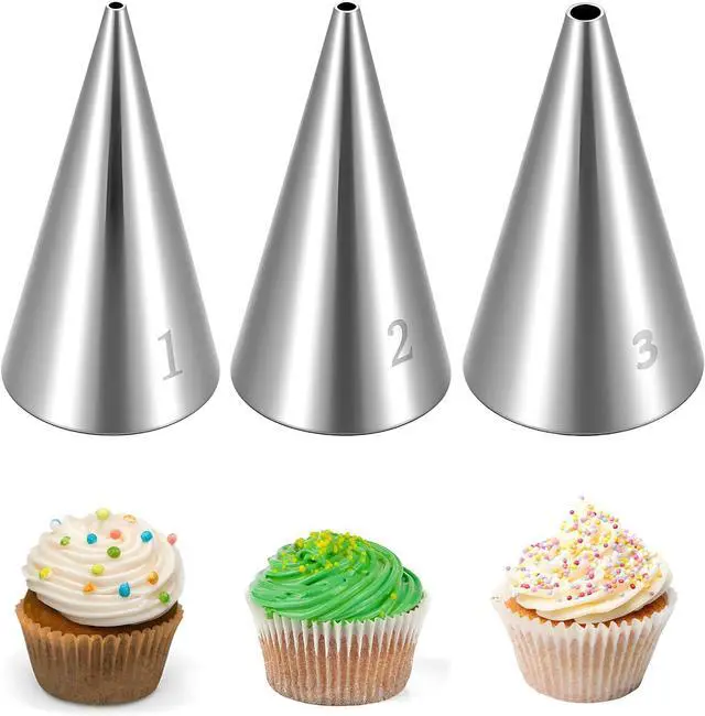 Main image of 3 Pcs Small Piping Tips Round Icing Tips Set Cookie Decorating Tip for Frosting Nozzles for Detail Writing,Cookie Cupcake Decorating Pastry