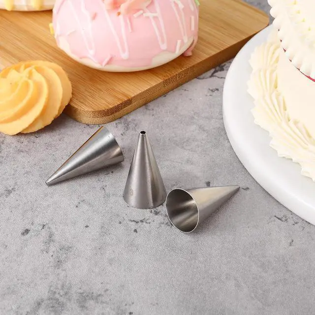 Alt view image 7 of 7 - 3 Pcs Small Piping Tips Round Icing Tips Set Cookie Decorating Tip for Frosting Nozzles for Detail Writing,Cookie Cupcake Decorating Pastry