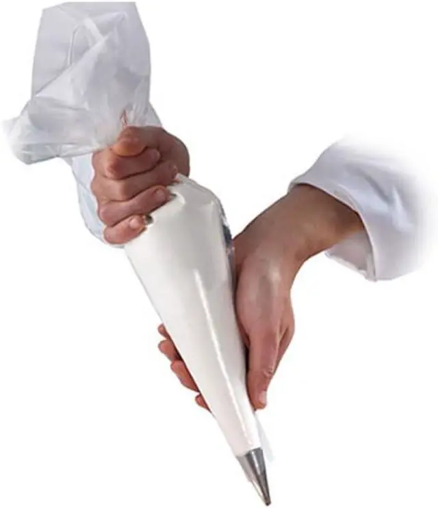 Alt view image 2 of 6 - Piping Pastry Bag Pack of 100 Plastic Disposable Cream Pastry Bag Cake Icing Sugarcraft Cupcake Piping Decorating Tool For Baking Supplies (Small 25.5CMx26CMx15.5CM)