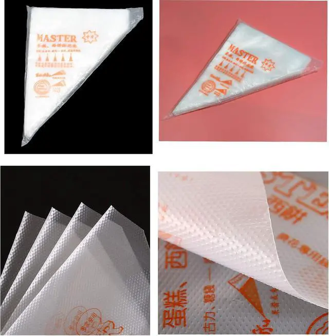 Alt view image 6 of 6 - Piping Pastry Bag Pack of 100 Plastic Disposable Cream Pastry Bag Cake Icing Sugarcraft Cupcake Piping Decorating Tool For Baking Supplies (Small 25.5CMx26CMx15.5CM)