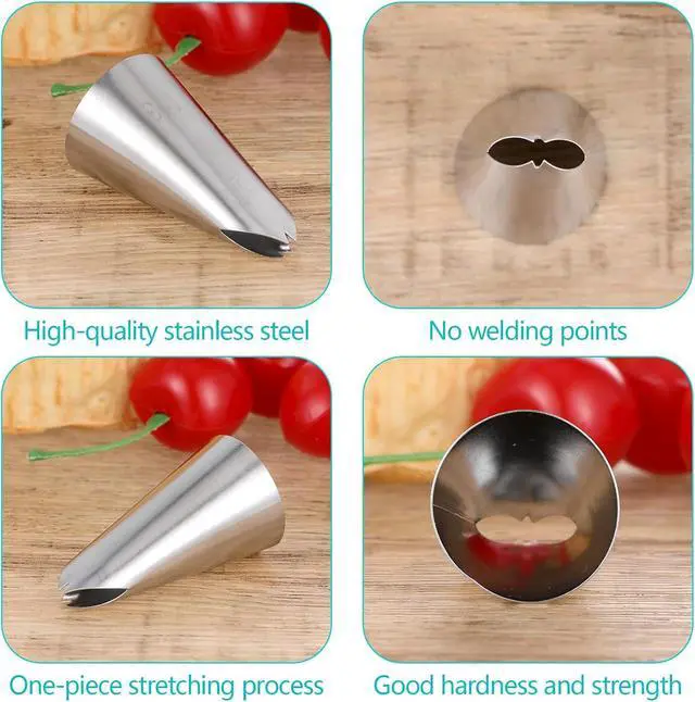 Alt view image 4 of 7 - 5pcs Leaf Piping Tips, Leaf Shape Piping Tip for Cupcakes, Stainless Steel Ruffle Tips, Cake Supplies for Baking And Decorating, Flower Nails Cake Cookies Frosting Decorating Tools