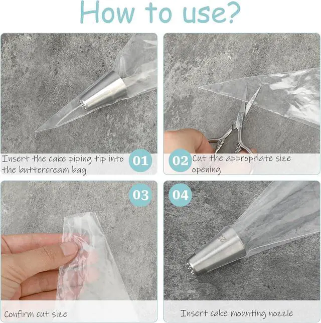 Alt view image 4 of 7 - 3 PCS Grass Piping Tip, Frosting Tips, Large Piping Tips for Cake Decorating with 233 234 29 Decorating Tip for Frosting, Multi-opening
