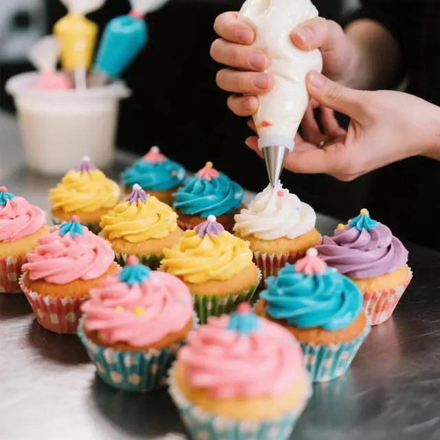 Alt view image 5 of 7 - 100Pack Disposable Pastry Bags, 16 Inch Clear Thick Plastic Anti-Burst Pastry Icing Frosting Piping Bags For Decorating Cupcakes Cakes Cookies
