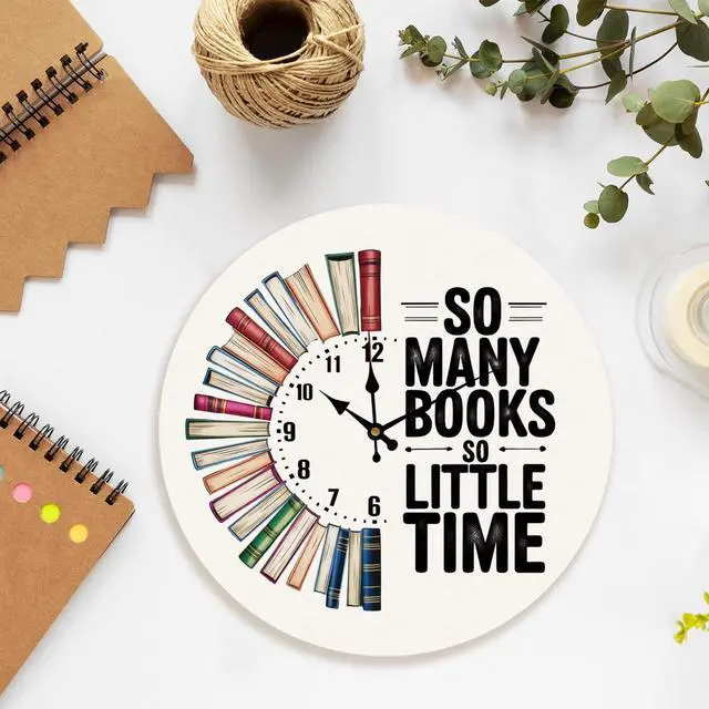 Alt view image 5 of 6 - Book Lover Gifts, So Many Books So Little Time Mouse Pads for Work, Small Round Mouse Pads for Desk, Book Reader Gifts Women,Computer Desk Accessories for Women 8.7x8.7 Inch