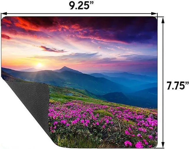Alt view image 3 of 3 - Nature Purple Flowers Meadow Mountain Scenic Large Mousepad Mouse Pad Great Gift Idea