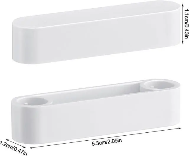 Alt view image 2 of 6 - Wonderjune 10 Pcs Plastic Rod Spacer Cap Closet Rod End Caps Wire Shelf End Caps Closet System Parts Shelf Caps for Wire Shelves