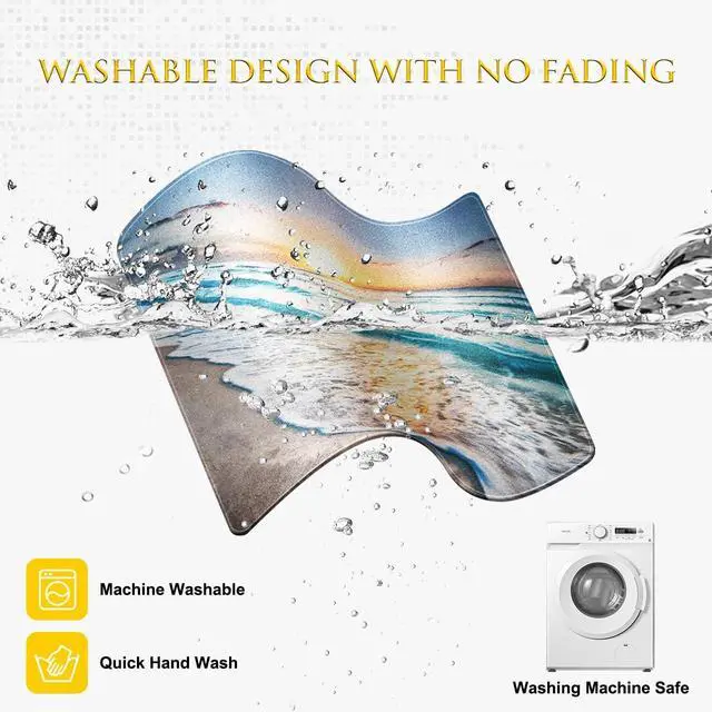 Alt view image 7 of 7 - JIKIOU Mouse Pad with Stitched Edge, Portable Size-10.2x8.3in Beach | Anti-Fray, Comfortable Smooth Lycra Surface, Non-Slip Rubber Base, Machine Washable Fade-resistant, Compatible with All Mice