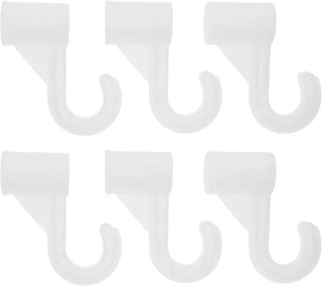 Main image of VOSAREA 6pcs Closet Rod Bracket: Adjustable Hanging Clothes Heavy Duty Wardrobe Rod Hook Closet Pole Holder Support for Bedroom Wardrobes