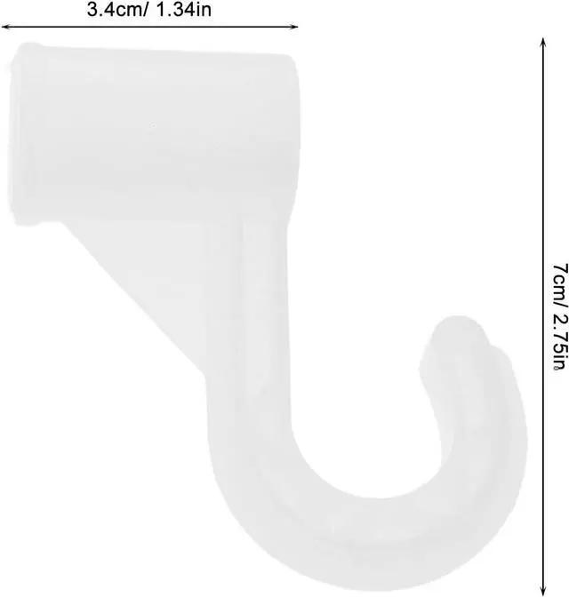 Alt view image 2 of 7 - VOSAREA 6pcs Closet Rod Bracket: Adjustable Hanging Clothes Heavy Duty Wardrobe Rod Hook Closet Pole Holder Support for Bedroom Wardrobes