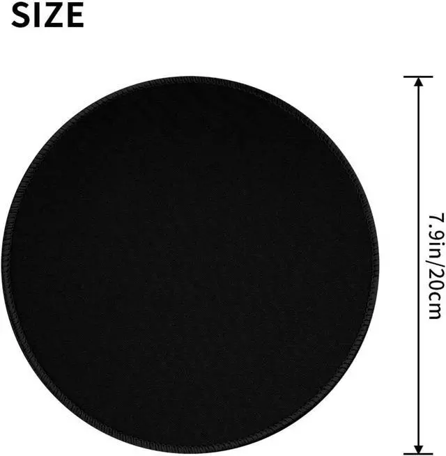 Alt view image 3 of 6 - Personalized Mousepad with Photo, Custom Mouse Pad Add Picture/Text/Logo | Customized Round Mouse Pad for Desk, Non-Slip Thickened Design for Office, Gaming, Home Computer, Fun Gifts, Black