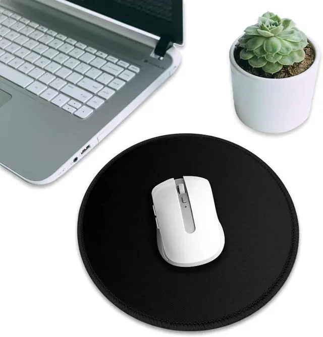 Alt view image 6 of 6 - Personalized Mousepad with Photo, Custom Mouse Pad Add Picture/Text/Logo | Customized Round Mouse Pad for Desk, Non-Slip Thickened Design for Office, Gaming, Home Computer, Fun Gifts, Black