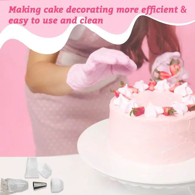 Alt view image 6 of 7 - 10 Pack Piping Bag Couplers for Icing Nozzles, Small Couplers for Piping Bags, Transparent