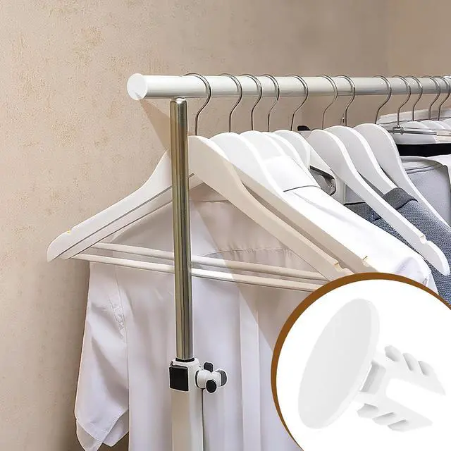 Alt view image 6 of 7 - 12 Pcs Closet Rod End Caps, Wear-Resistant Curtain Rod Pole Endcaps | White Hang Bar Plug Caps, Closetmaid End Covers for Home Bedroom Living Room Curtain Bracket Accessories
