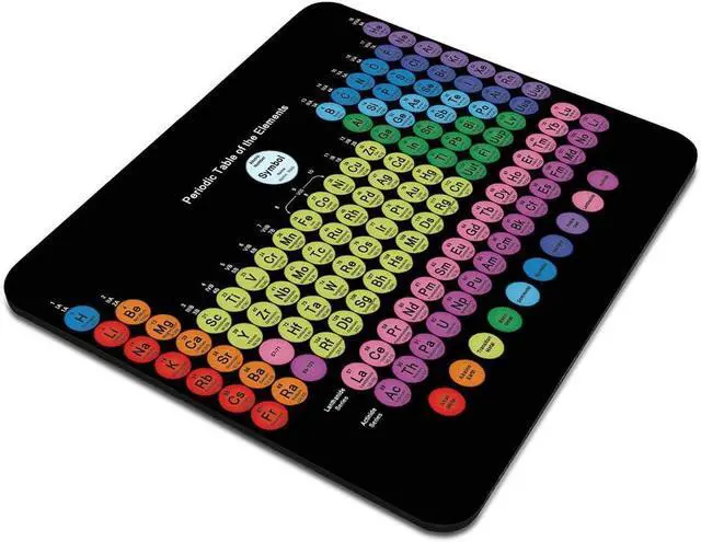 Alt view image 3 of 4 - Colored Periodic Table of The Elements Pattern Desk Chemical Stationery Accessories Mouse Pad 9.5 X 7.9 Inch (240mmX200mmX3mm)