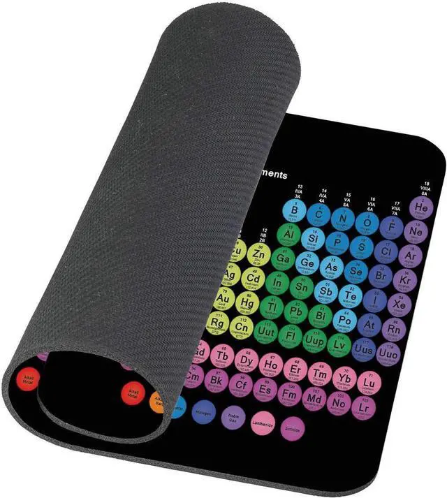 Alt view image 4 of 4 - Colored Periodic Table of The Elements Pattern Desk Chemical Stationery Accessories Mouse Pad 9.5 X 7.9 Inch (240mmX200mmX3mm)