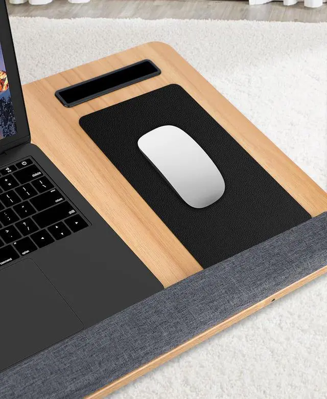 Alt view image 2 of 7 - HETTHI 2 Pack Self-Adhesive Mouse Pad, Sticks to Desk & Flat Work Surface - PVC Leather, 8.8 x 4.9 Inches, Black