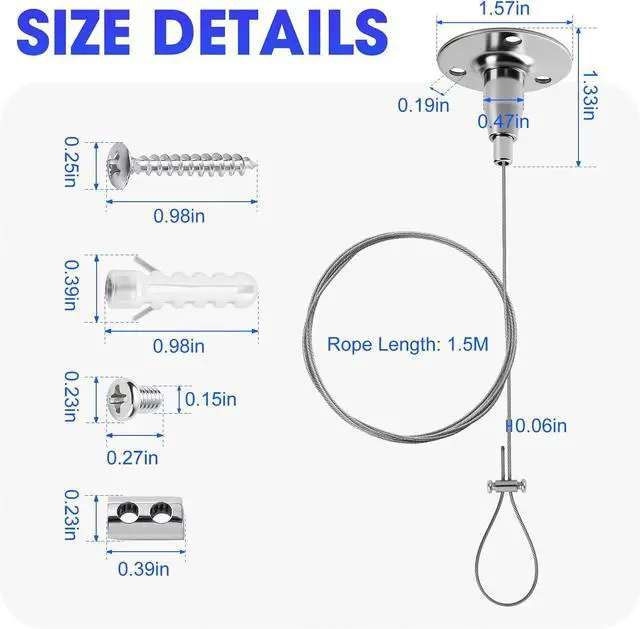 Alt view image 2 of 7 - 1 PCS Heavy Duty Ceiling Closet Rod Support,59" Ceiling Curtain Rod Holders | 66LB Load Capacity,Adjustable Ceiling Mounted Curtain Rod Bracketfor Curved, L-Shaped, or Straight Shower Rods