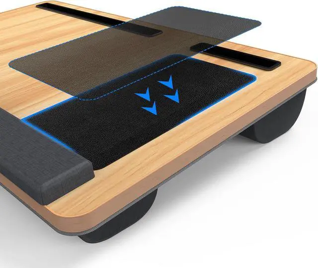 Alt view image 7 of 7 - HETTHI 2 Pack Self-Adhesive Mouse Pad, Sticks to Desk & Flat Work Surface - PVC Leather, 8.8 x 4.9 Inches, Black