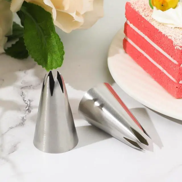 Alt view image 5 of 7 - 3pcs 1M Cake Piping Tips, Decorating Supplies, Nozzles for Buttercream, Icing, Birthday Cakes, Cupcakes - Baking Tools for DIY Art