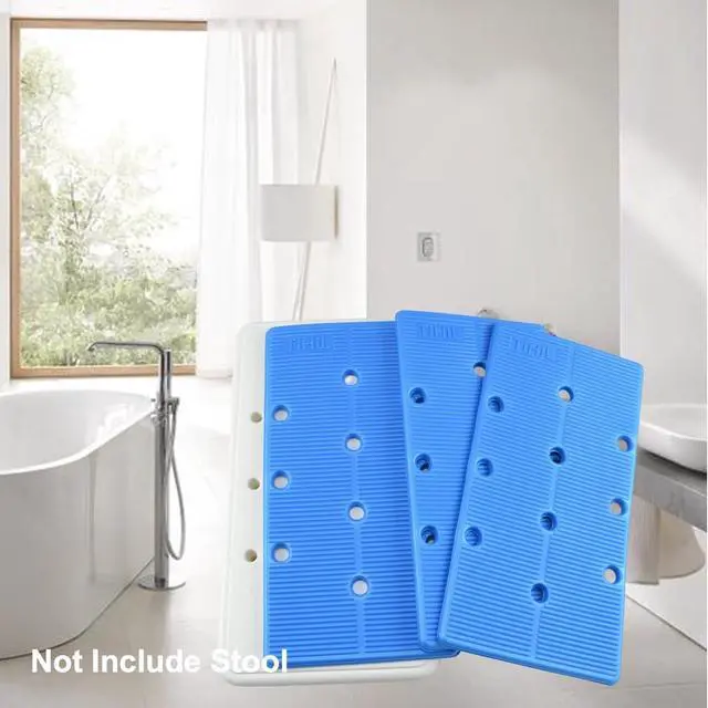 Alt view image 7 of 7 - Transfer Bench Cushion Mat Shower Chair Bath Stool Seat Pad 10 Holes | Warm Soft Comfortable Non-Slip Waterproof Skin Friendly, Back Adhesive, Removable Backing, 10 Holes