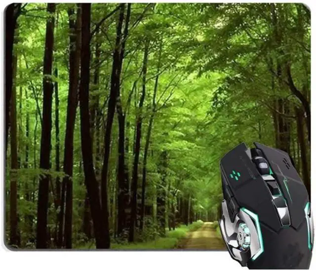 Main image of Deep In The Forest Thick Green Vegetation Tree Nature Mouse Pad Mat