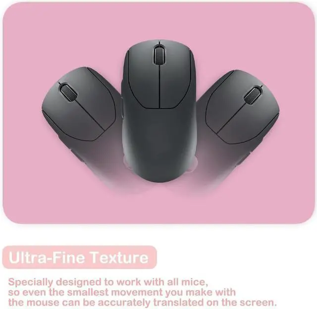 Alt view image 2 of 6 - Small Mouse Pad, 6 x 8 Inch Mini Mouse Pad for Keyboard Tray Laptop Wireless Mouse Home Office Travel, Portable & Washable (Pink)