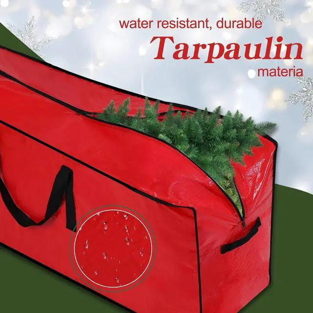 Alt view image 4 of 6 - Artificial Large Christmas Tree Storage Case Bags With Handles,Fits Up To 7 Ft Artificial Trees Zippered Bag Protects Against Dust, Insects And Moisture