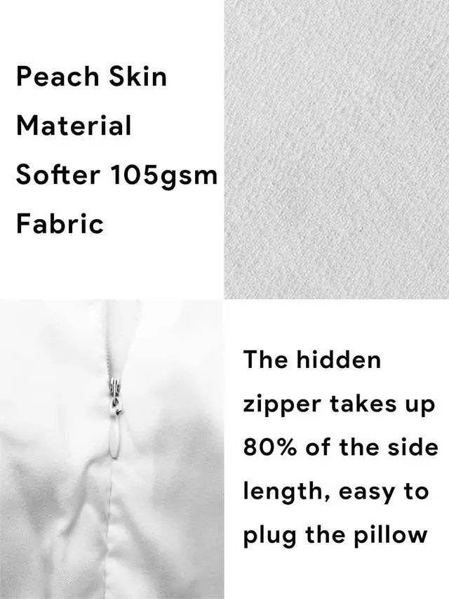 Alt view image 5 of 7 - Sublimation Blanks Pillowcases 4 Pack 16"x 16" No Pillow Insert | Heat Transfer Cushion Covers with Invisible Zippers for DIY Printing Sofa Coach Decor White Polyester Material