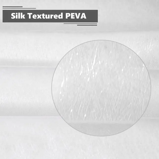 Alt view image 3 of 5 - Waterproof Shower Curtain for Window Inside Shower, Frost, 40x36 | Hooks Included, 40W x 36H Inches Short Length Heavy Duty Vinyl Plastic Bathroom Window Curtain, Silky Frosted, 40 x 36