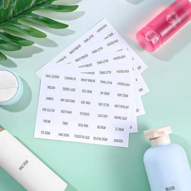 Alt view image 3 of 7 - 360 Pcs Waterproof Labels for Bottles, Travel & Toiletry Bottles - Refillable, Clear Bathroom Labels for Organizing Shampoo, Conditioner, Lotion & Cream