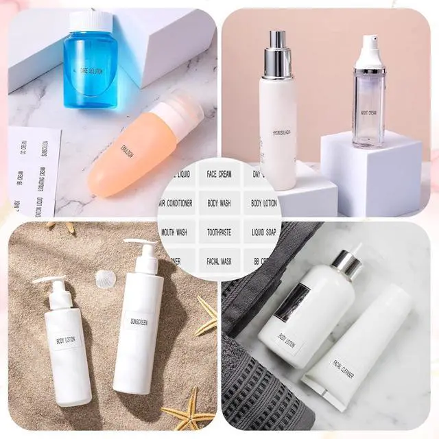 Alt view image 5 of 7 - 360 Pcs Waterproof Labels for Bottles, Travel & Toiletry Bottles - Refillable, Clear Bathroom Labels for Organizing Shampoo, Conditioner, Lotion & Cream