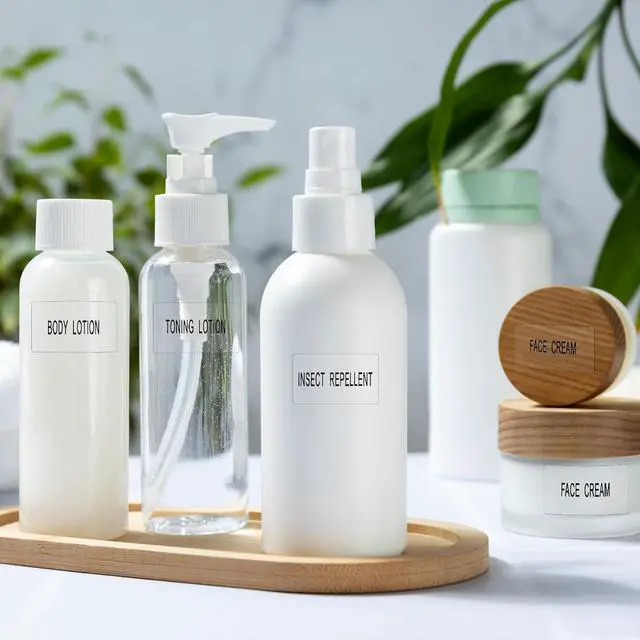 Alt view image 6 of 7 - 360 Pcs Waterproof Labels for Bottles, Travel & Toiletry Bottles - Refillable, Clear Bathroom Labels for Organizing Shampoo, Conditioner, Lotion & Cream