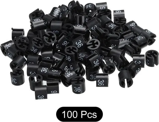 Alt view image 3 of 5 - MECCANIXITY Clothes Hanger Marker Number 36 Garment Markers Tag 100Pcs | Colored Hanger for Garment Clothing Color Coding