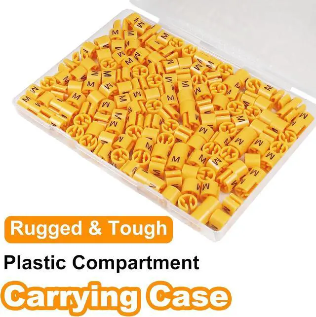 Alt view image 6 of 7 - 150Pcs Clothes Hanger Size Color-Coding Garment Size Markers | Plastic Hangers Size Tags, Fit 3.5mm Rod for Clothing Snap Number Labels Accessories Color Coding, (Yellow-M)