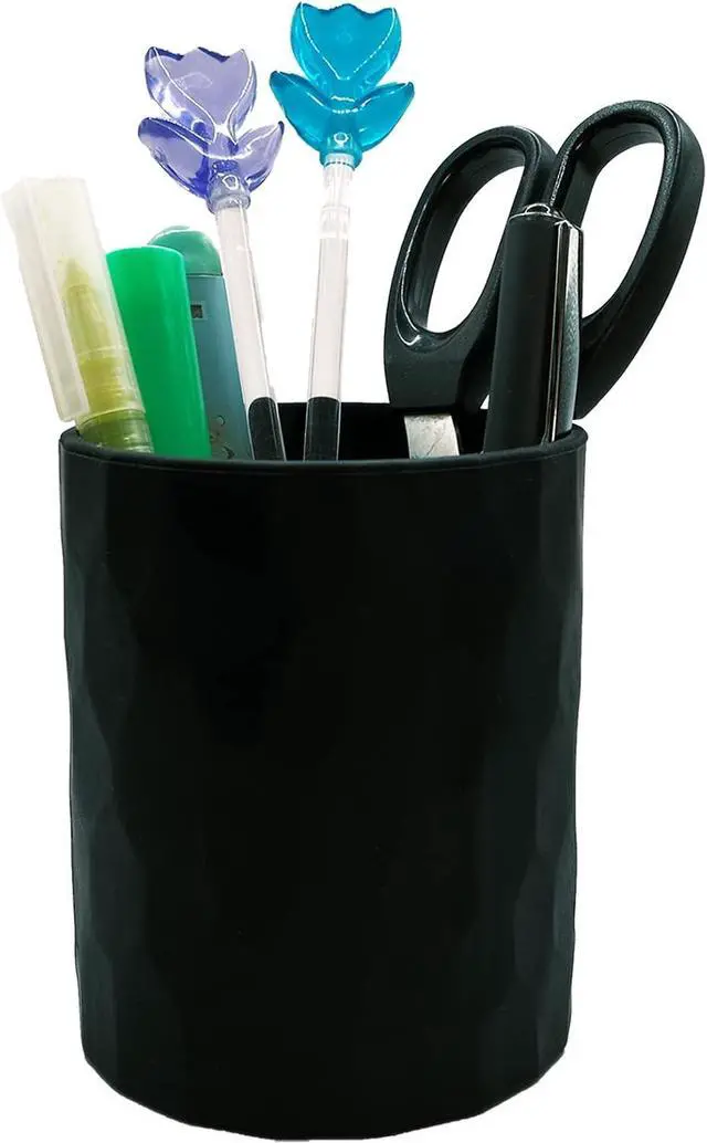 Main image of minimaliving Pen Holder,Nordic Style Silicone Waterproof Pencil Holder for Desk Simple&Modern Minimalist Makeup Organizer Multifunctional Office Supplies for Home,Kids and School (Black)