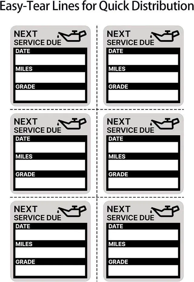Alt view image 6 of 7 - for Oil Change Sticker Static Cling, Clear Stickers 120 Pcs 2x 2 Next Service Due Sticker for Windshield, Easy to Peel with No Residue for Car Auto Vehicle Window (Grey)