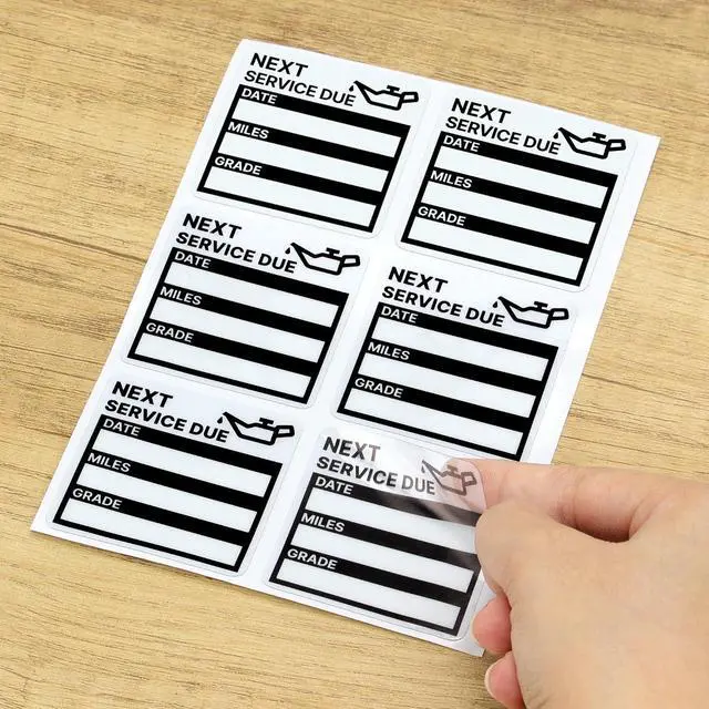 Alt view image 7 of 7 - for Oil Change Sticker Static Cling, Clear Stickers 120 Pcs 2x 2 Next Service Due Sticker for Windshield, Easy to Peel with No Residue for Car Auto Vehicle Window (Grey)