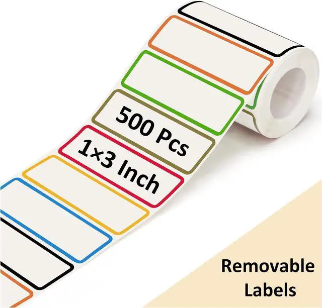 Main image of 500 Pcs 1×3 Inch Removable Freezer Labels, Waterproof, Oil & Tear Resistant, No Residue Writable Stickers for Food Containers, Jars, Pantry and Meal Prep (Bright-Blank)