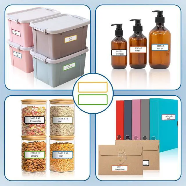 Alt view image 4 of 7 - 500 Pcs 1×3 Inch Removable Freezer Labels, Waterproof, Oil & Tear Resistant, No Residue Writable Stickers for Food Containers, Jars, Pantry and Meal Prep (Bright-Blank)