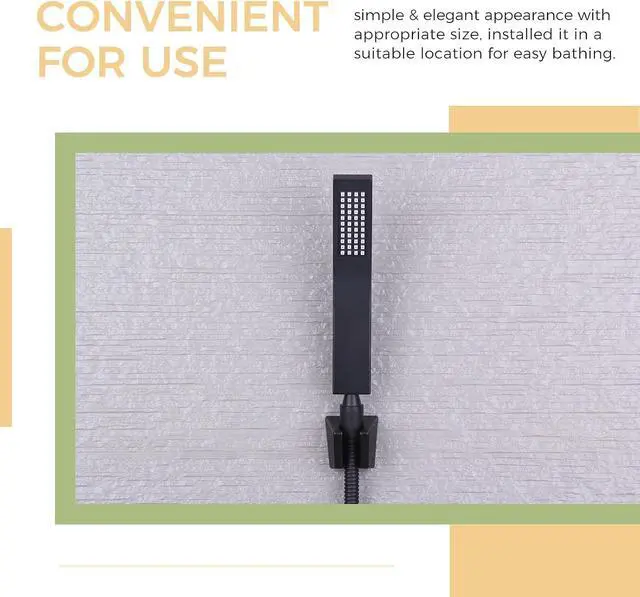 Alt view image 7 of 7 - Aomasi Handheld Shower Bracket with Two Slot, Matte Black, Wall Mounted | Rustproof ABS Plastic, Space-saving Two-slot Wall-mount Design, Shower Sprayer Holder Works for Outdoor Shower, Bidet Sprayer
