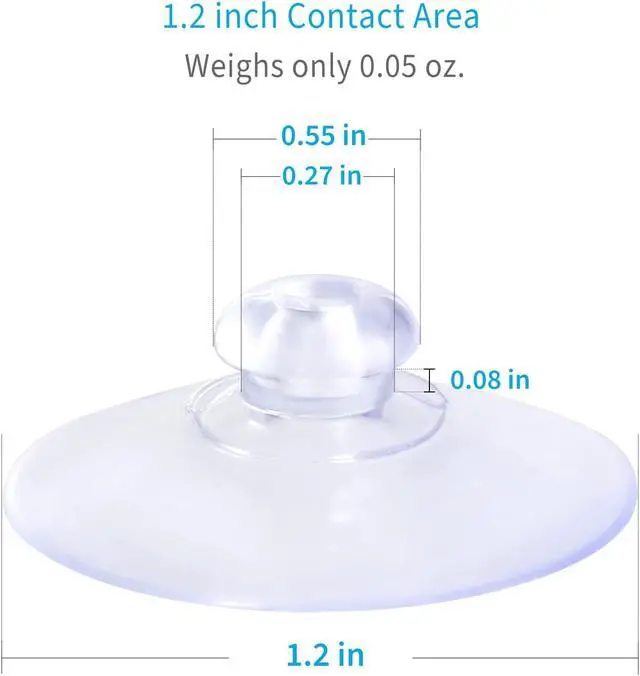 Alt view image 2 of 7 - Pawfly 10 Pack Suction Cups 1.2 Inch, PVC Plastic Sucker Without Hooks for Home Kitchen Bathroom Organization Christmas Decoration Window