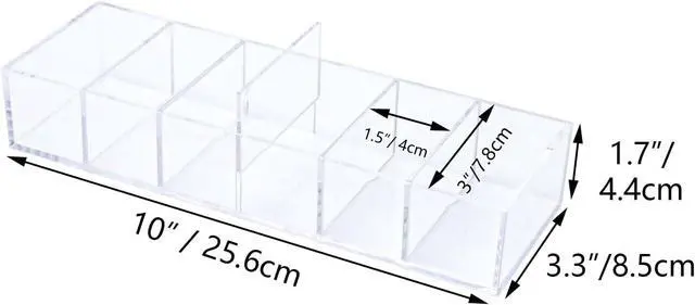 Alt view image 6 of 7 - NatSumeBasics Drawer Organizer with 6 Compartments, Clear Desk Storage | 3.3 Width, Not Enough for Credit & Business Cards