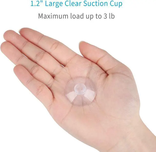 Alt view image 7 of 7 - Pawfly 10 Pack Suction Cups 1.2 Inch, PVC Plastic Sucker Without Hooks for Home Kitchen Bathroom Organization Christmas Decoration Window