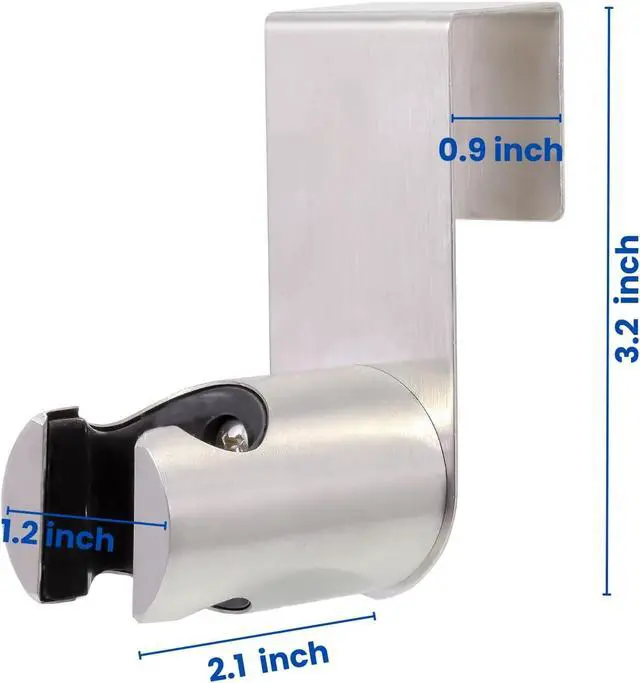 Alt view image 5 of 6 - 2 Pieces Stainless Steel Bidet Sprayer Holder, Handheld Bidet Sprayer Hanger Hook for Toilet Tank Brushed Nickel