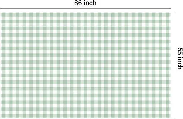 Alt view image 7 of 7 - Sage Green Gingham Party Tablecloth Decorations, 3 Pack, 55 x 86in | Green Checkered Disposable Plaid Party Supplies Tablecover, for Birthday Baby Shower Bridal Wedding