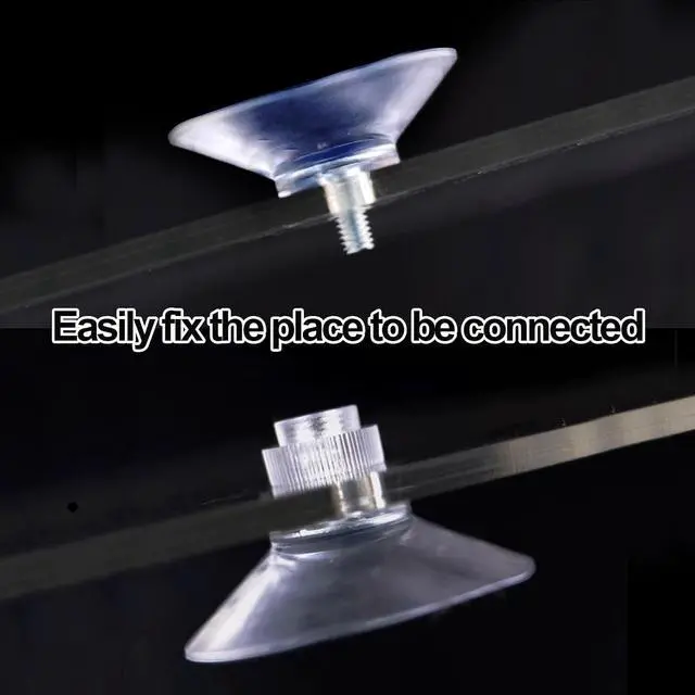 Alt view image 3 of 6 - 6 PCS Suction Cups with Screw, Strong Windows Suction Cup Pads | Bolt-on Mount, 41 mm Clear PVC, Hanging Decorations, License Plate, Heavy Duty Hold, Suction Cups for Glass, Metal, Tiles