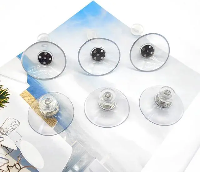 Alt view image 5 of 6 - 6 PCS Suction Cups with Screw, Strong Windows Suction Cup Pads | Bolt-on Mount, 41 mm Clear PVC, Hanging Decorations, License Plate, Heavy Duty Hold, Suction Cups for Glass, Metal, Tiles
