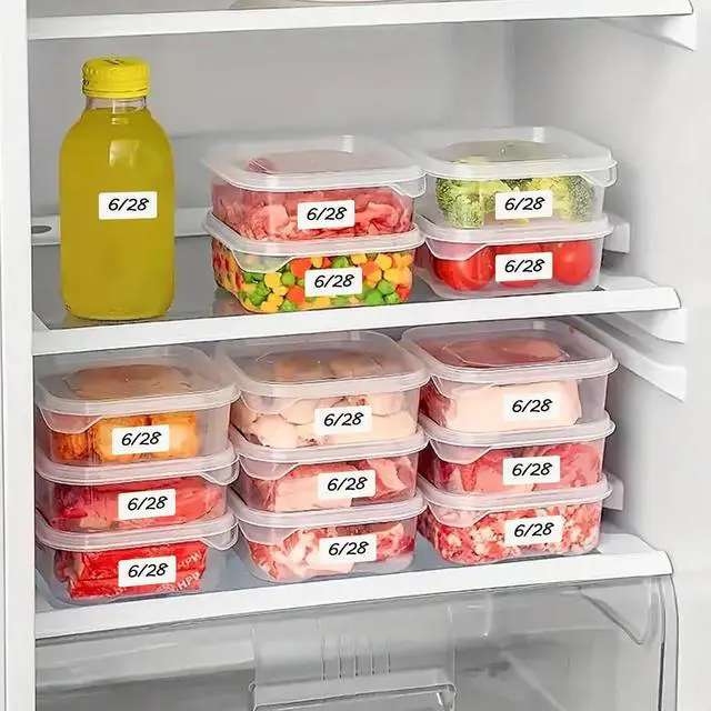Alt view image 7 of 7 - MaxGear 1000 Removable Freezer Labels 1x2 Inch | Waterproof Oil Resistant Stickers, No Residue for Food Containers, Pantry Jars, Organization Meal Prep, 1 Roll