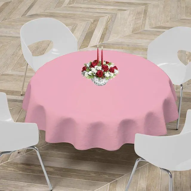 Alt view image 7 of 7 - Childom 3 Pack Pink Plastic Tablecloth for Rectangle Tables 54" x 108" Pink Disposable Table Cloth for Mothers Day Decorations,Plastic Table Cover for Birthday Graduation Party Christmas Anniversary